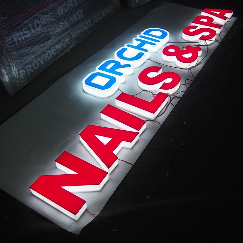 Custom light box advertising on the internet 3d electric acrylic letters signage