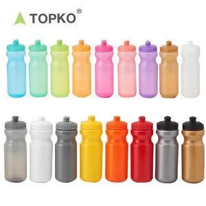 Custom logo printing outdoor sports PE water bottle suction nozzle bottle