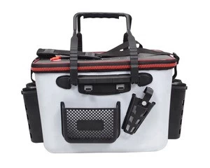 Custom multi-fuction Tackle fishing bag with Protective Rain Cover 4 Trays Tackle Box