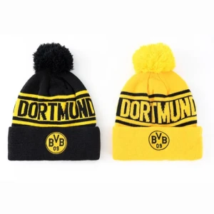 Custom Outdoor Running Skull Hat Sports Headwear Customized Pom Pom Team Beanie Pom Team Beanie Jacquard Sport Beanie Hat