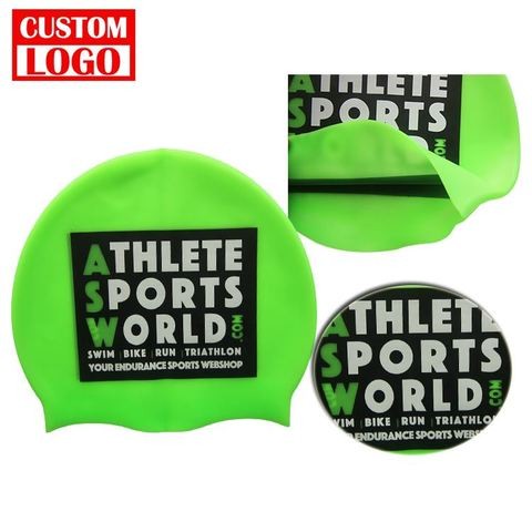 Custom Print Multi Colors Kids Silicone Swimming Caps Silicone Swim Caps