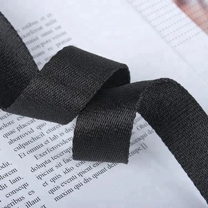 Custom size and thickness Recycled flat Polyester black nylon webbing