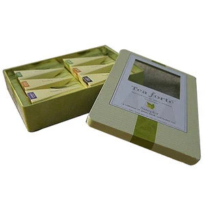 Custom tea bags paper packaging box with soy ink printing
