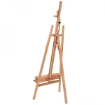 Customizabled multi-functional wooden three-legged easel display rack