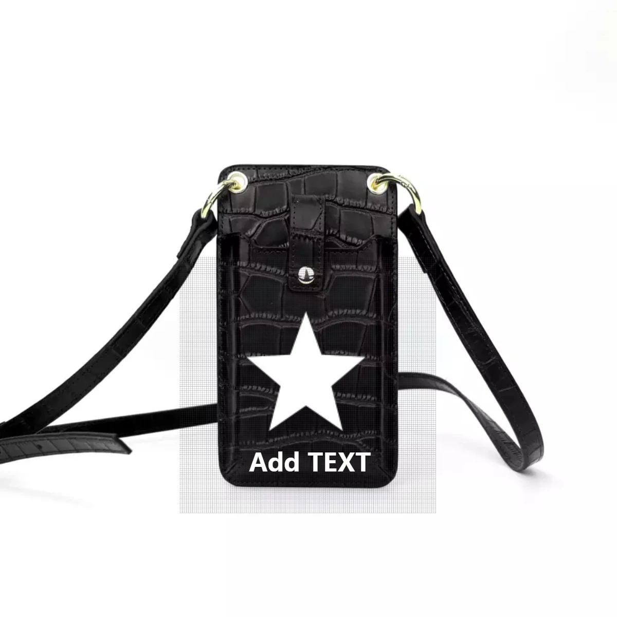 Customize genuine leather phone carry bag mobile phone bags with strap