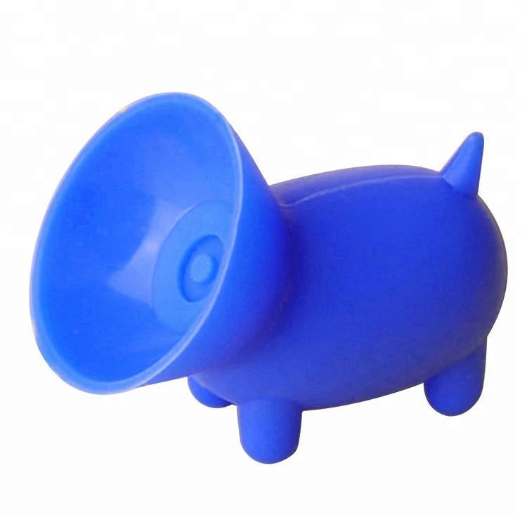 Customized Logo Silicone Phone Sucker Stand Cute Pig Shaped mobile phone holder