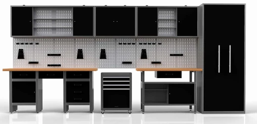 Customized Storage Systems removable workbench with pegboard for workshop steel combination sets