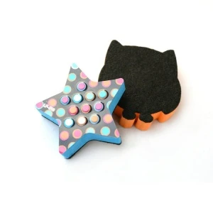 Cute and funny star shape Three dimensional relief printing Magnetic blackboard eraser