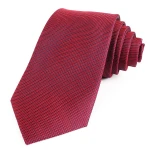 Dacheng Wholesale Custom Logo Corbatas Classic Burgundy Mens 100% Silk Woven Tie