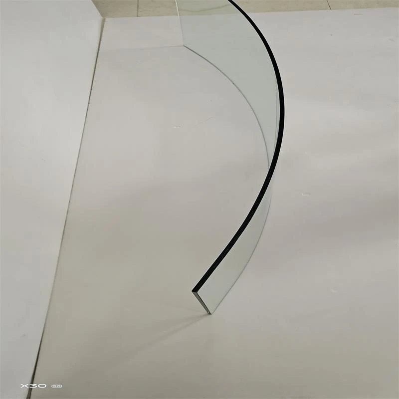 Decorative safety curved building glass wall