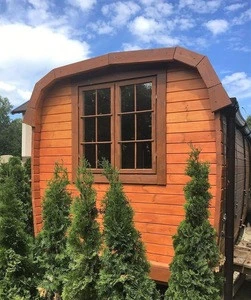 Design Prefab Wooden Outdoor Sauna Barrel Fass Sauna Bus