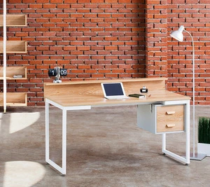 *Design/modern, home/office furniture, wooden metal square frame desk full set