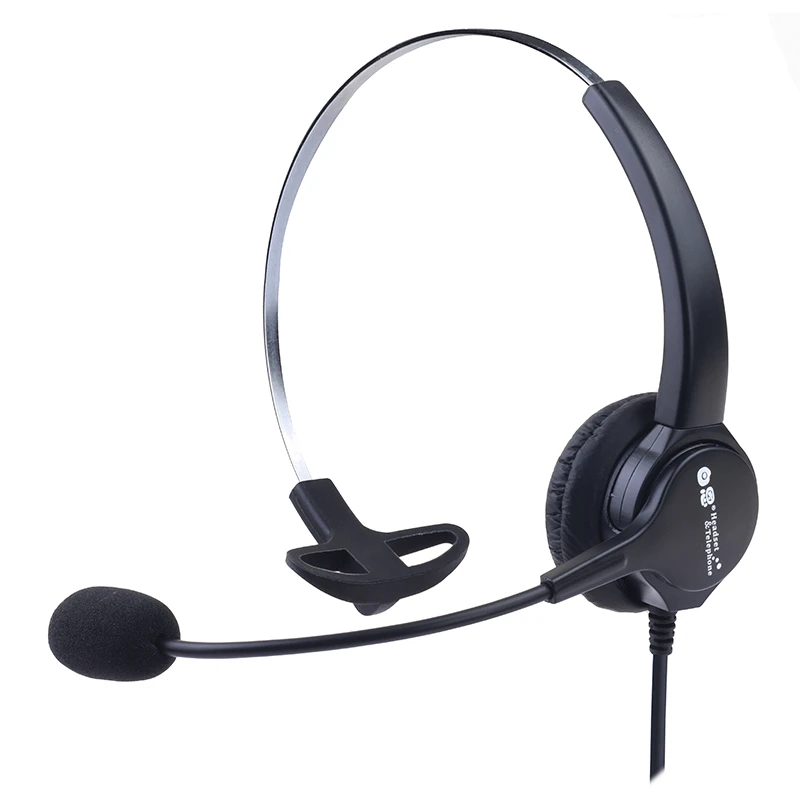 Dh635 single ear call center 3.5mm double plug office computer headset volume adjustment mute