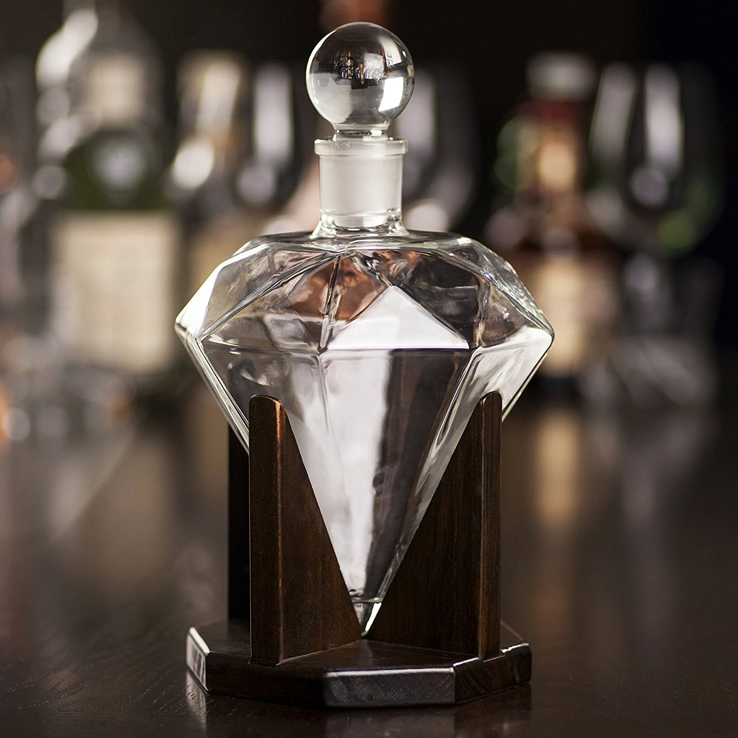 Diamond shape Decanter For Whiskey/ Liquor  Rum Bourbon Vodka wine Tequila Decanter