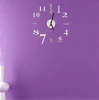 Digital modern DIY large acrylic wall clock 3D mirror surface sticker home office decor
