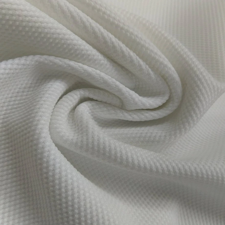 Direct sales textile polyester spandex white stretchy fabric