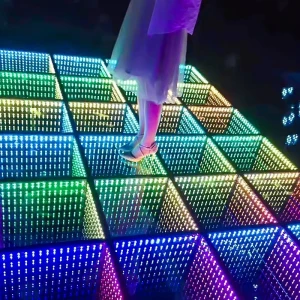 Disco Tiles Led Stage Lighting Led Video Dancing Floor 3d Mirror Dance Floor Wholesale In China