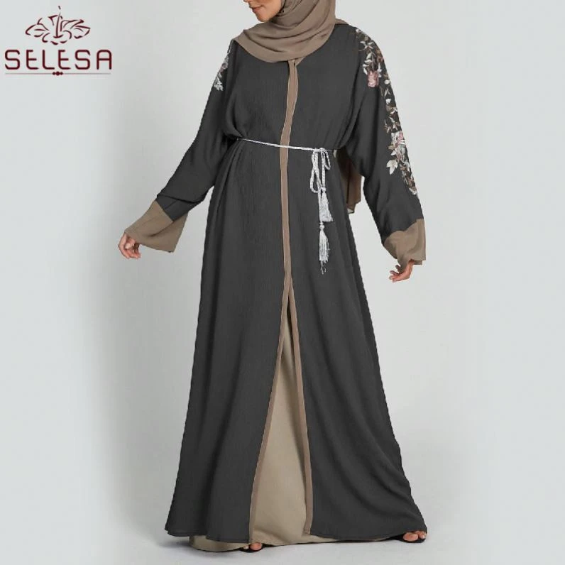 Disena Tu Propia 2020 Newest Elegant Jilbab Dress Islamic Robe Muslim Dresses Dubai Abaya Kaftan