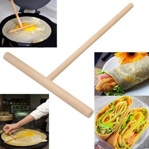 DIY Pancake Batter Wooden Spreader Stick Home Restaurant Kitchen Tool