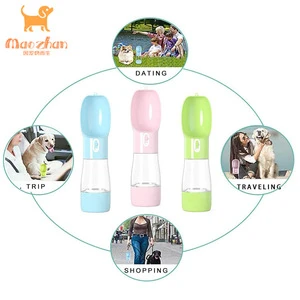 Dog Water Bottle for Walking and Food Container 2 in 1,Portable Pet Travel Water Drinking Cup Outdoor Hiking, Travel for Puppy