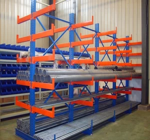 Double Side Strong Arm Support Plywood and Pipe Stacking Storage Cantilever Rack Shelf