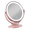 Double-Sided Led Makeup Mirror - Lighted Vanity Makeup Mirror with light; 1x/7x magnification 360degree magnifying mirror