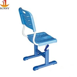 Durable student furniture single plastic school desk with chair set