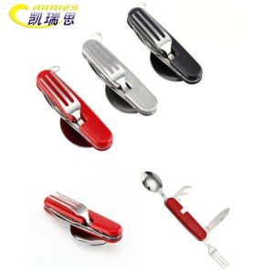 Durable wholesale new arrival travel foldable fork and spoon flatware set