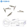 E-RISING Popular Free Sample Silver Metal Clamps Alligator Antistatic ESD Crocodile Clip With Elastic Wire