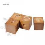 EASTOMMY Create Under Bed Storage Furniture Lifter, Wood Bed Riser, Bed Frame Table Desk Risers Set of 4