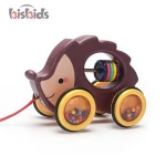 Education animal pulling along cartoon dog toddler push toys for baby