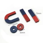 Educational Strong Magnet Ferrite N S Pole Horseshoe Magnetic Teaching U Shape Magnet Red Cast Large Special Permanent AlNiCo