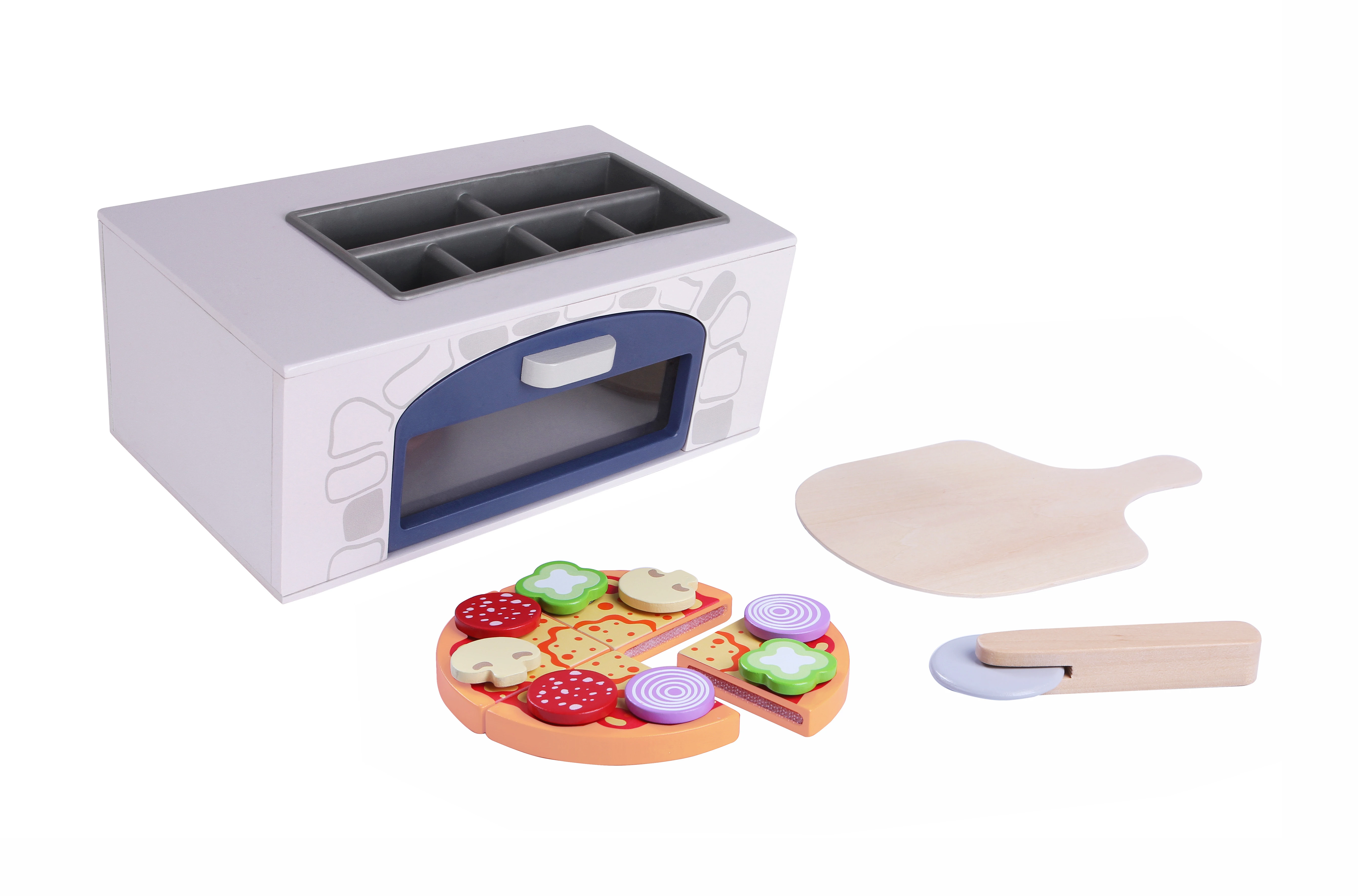 Educational Toys Wooden Play Pizza Oven Toy