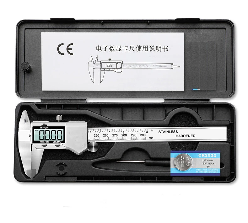 Electronic digital caliper stainless hardened steel digital vernier caliper 0-300mm