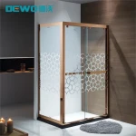 Elegant Simple Shower Enclosure Featuring Stone Foundation Design (JJ4405)