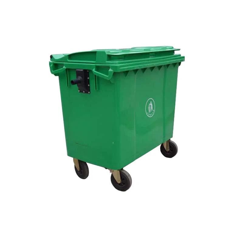 EN840 plastic waste container recycle bin 660l wheelie bin