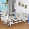 Epoxy Coated Medical 4 Section Frame Abs Hospital Bed With Collapsible Stainless Steel And Aluminum Alloy Guardrails