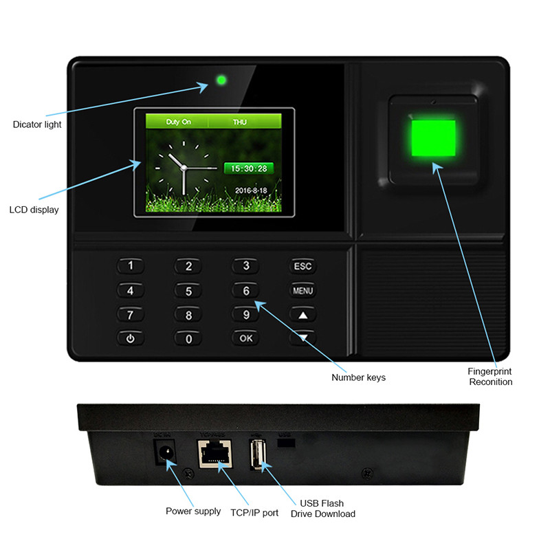 Buy Eseye Fingerprint Attendance System Access Control Keypad Time ...
