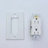 ETL Lumex GF15 GFCI Wall Receptacle 15A Double Ivory White Socket 125V AC Electrical Plug with 2 Outlets for Home Use