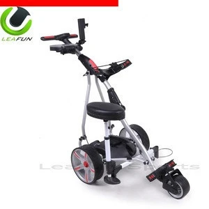 Europe top sell electric golf trolley including 18 /36 holes battery and smart charger,golf trolleys with Powakaddy Fold Design