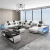 Import European Modern Living Room Furniture Leisure Genuine Leather Sectional Corner LED Sofa from China