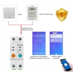 eWelink Single phase Din rail WIFI Smart Energy Meter leakage protection remote read kWh Meter wattmeter voice control alexa