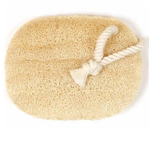 Exfoliating Loofah Pad-2 Pack 100% Natural Loofah Sponge Scrubber Brush Close Skin For Men and Women