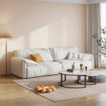 Fabric Creamy Living Room Sofa Luxury Home Office Furniture Sectional Sofa 3+2+1seaters Couch Modular Sofa