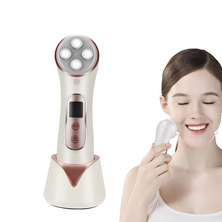 Face Care 5 Color Handheld Led Light Therapy Face Lifting Skin Tighten RF Beauty Device