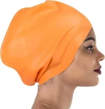 Factory Curly Dreadlocks Weaves Braids Custom Printing Large Silicone Swim Hat Shower Cap Waterproof Long Hair Swimming Cap