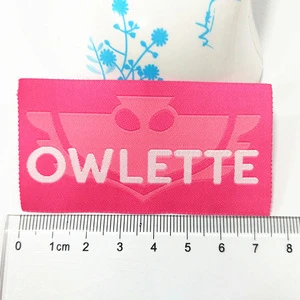 Factory Direct brand woven label with logo trademark website logo patch for shirt skirt