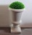 Import Factory direct milky white plastic fiber clay decorative  garden urn with H 31inch from China