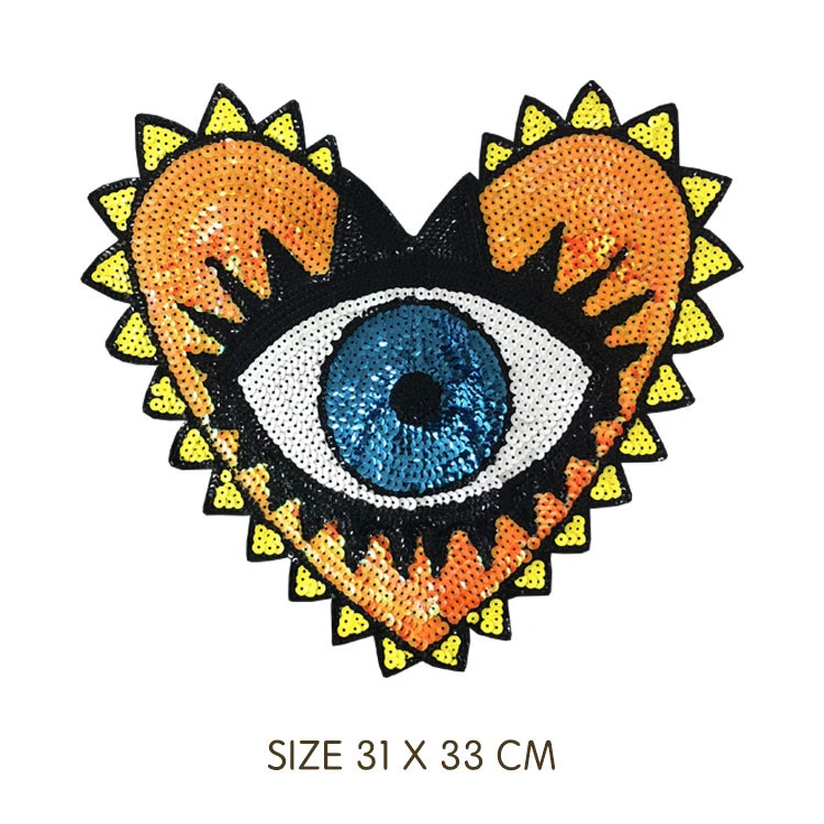 Factory Direct Sew On Type Decorative Eye Patch Big Eyes Sequin Patches