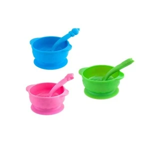 Factory Direct Supply Hot Sale Non-Toxic Food Grade Silicone Baby Suction Bowl BPA Free Customized Color Baby Soup Bowl